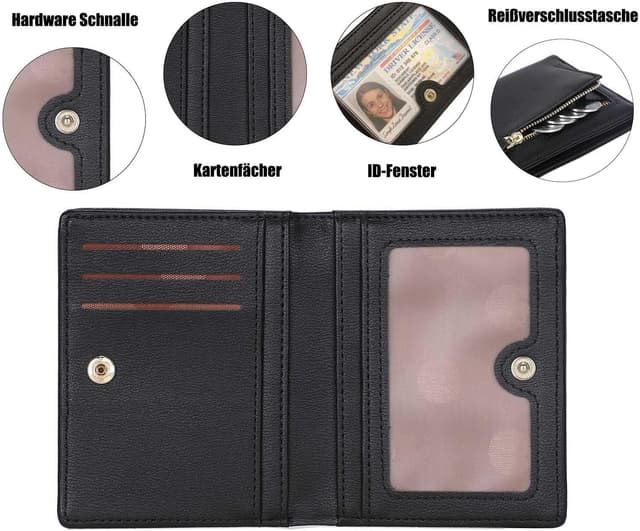 Detalle 2 de Kleine Geldbörse Damen mit 11,2 cm Leder