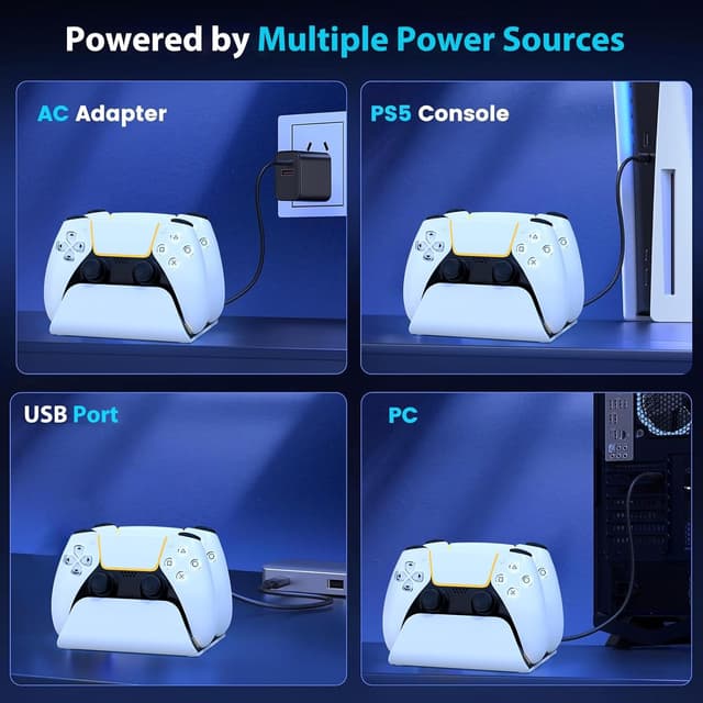 Detalle de PS5 Dual Controller Charger Dock 2.5 hours