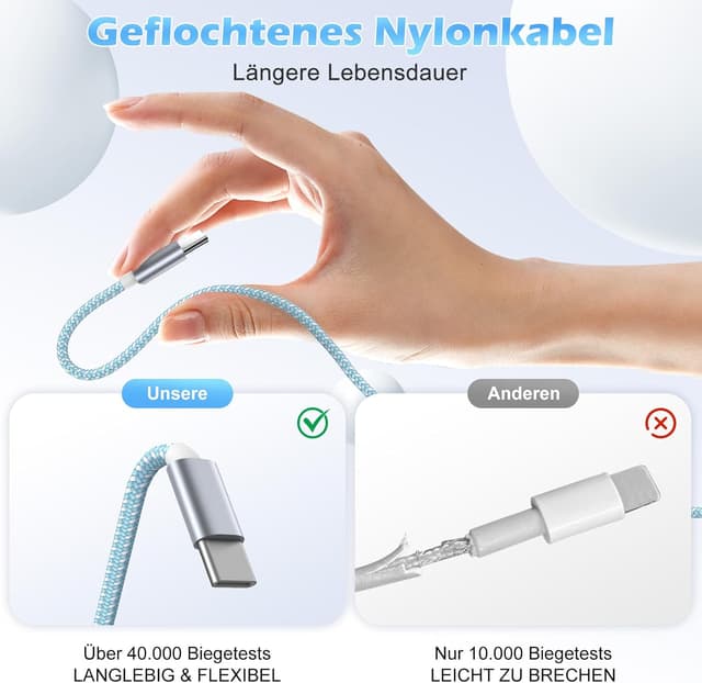 Thumbnail 4 de Ladekabel 3 in 2 für Apple Watch und iPhone
