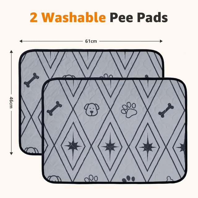 Detalle 1 de LOOBANI washable puppy pads, 2 pack 46x61cm
