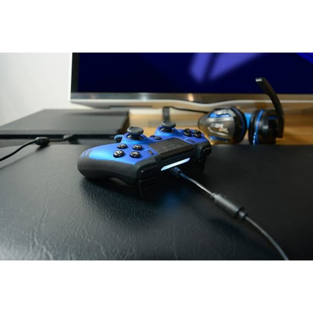 Detalle 1 de Steelplay Blue Edition Gamepad PS4/PC, cable 3m