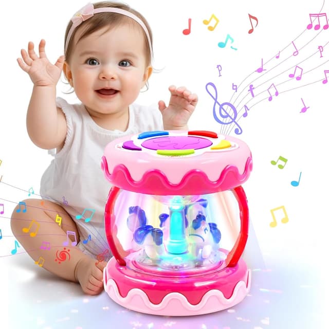 Detalle de Unicorn Carousel Rotating Projector Light Up Toy ðŸŽ