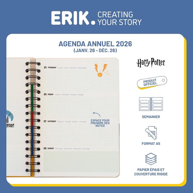 Thumbnail 1 de Grupo Erik Agenda 2026 A5 semainier đź“”