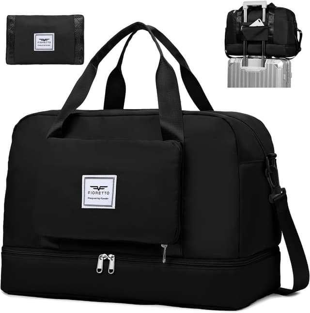 Detalle de Fioretto women’s foldable weekend bag with wet pocket and shoe compartment (45L)