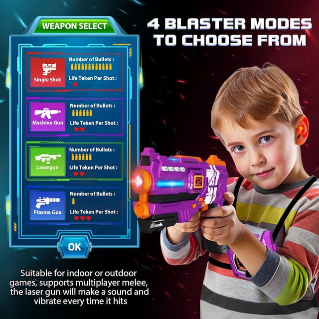 Thumbnail 4 de Laser Tag Guns 130 ft Set of 4