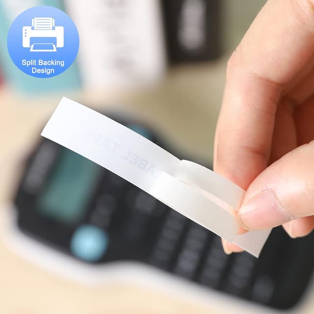 Detalle de 6er-Set Upwinning Dymo D1 Etikettenband 12 mm x 7 m weiß (kompatibel, A45013/45013)