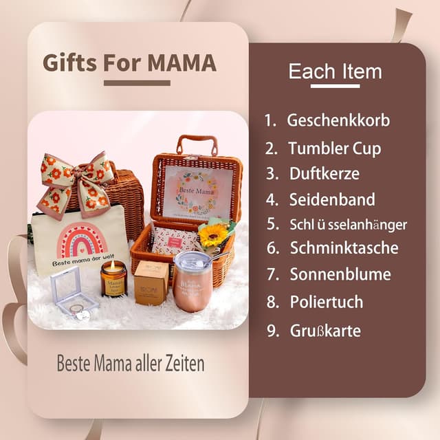 Detalle 2 de Yunnoend Geschenke für Mama 6 Artikel
