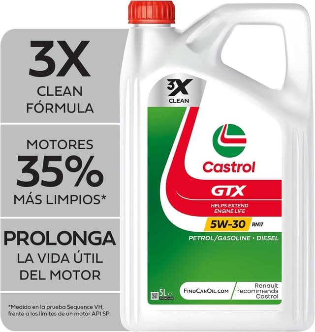 Detalle de Castrol GTX 5W-30 RN17 5L Aceite de Motor
