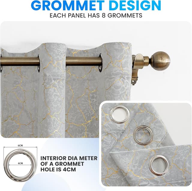 Detalle de Ystyle rideaux occultants en velours beige (lot de 2) 140x175 cm, isolation thermique et anti-bruit