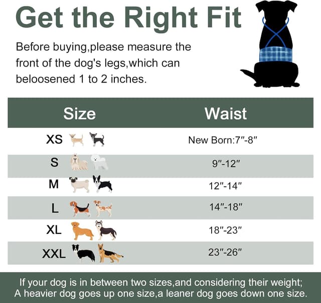 Detalle 2 de Dono Dog Nappies Male Reusable Belly Bands with Suspenders (Washable, Leak-proof) – XS to XXL