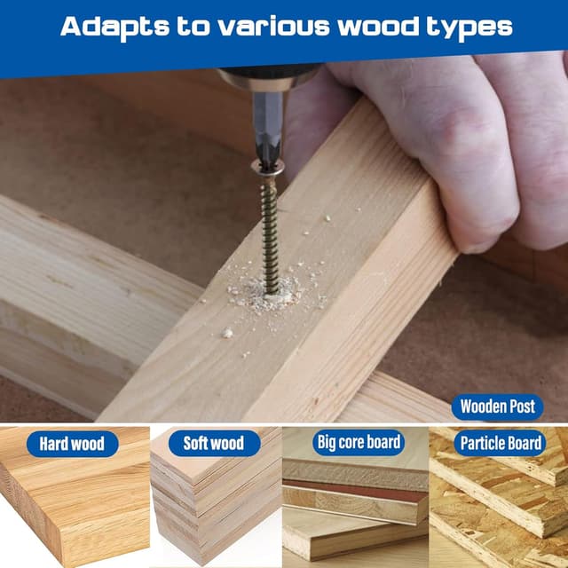 Thumbnail 5 de AMLOOPH Wood Screws Assortment 390pc