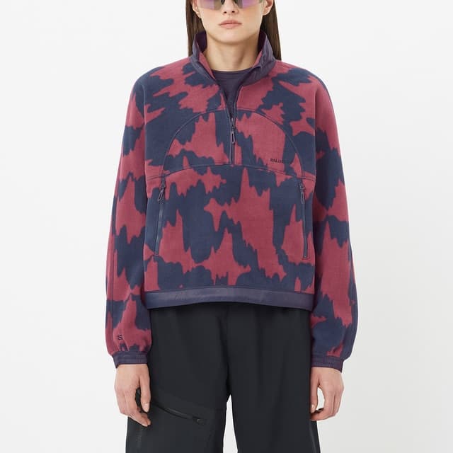 Imagen de Salomon Prenda intermedia de media cremallera para mujer CHROMA FLEECE CROP HZ W en OfertitasTOP