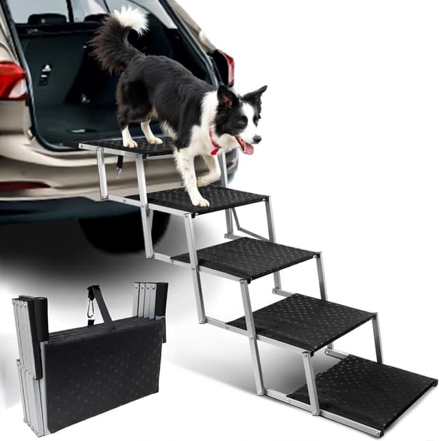 Detalle de Dog steps ramp 113 kg, 5 steps