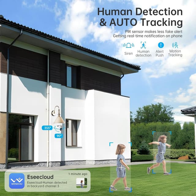 Detalle de WESECUU Light Bulb Security Camera 2K