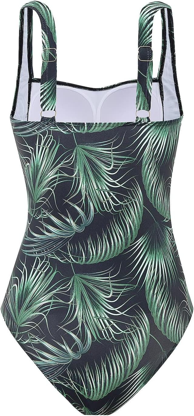 Detalle de Aidotop Women’s One Piece Swimsuit with Tummy Control and Ruched Tribal Style