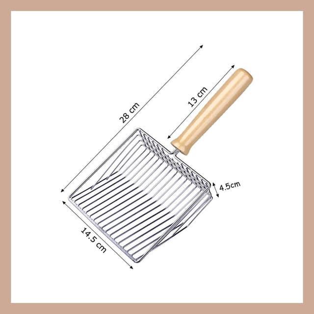 Thumbnail 2 de HUATEEN Wooden Handle Metal Cat Litter Scoop