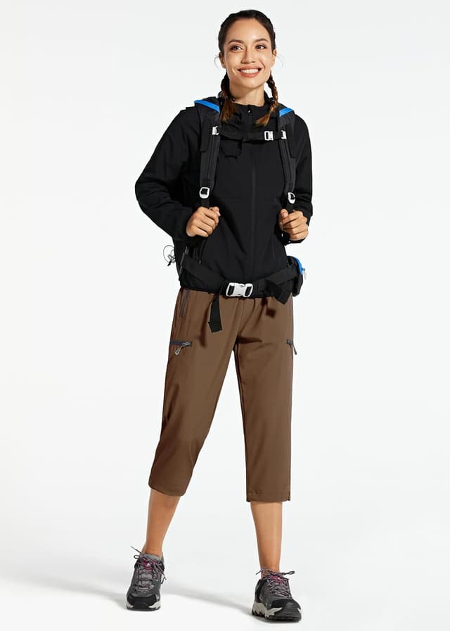 Detalle 2 de Pantalon de randonnée femme Libin ultra-léger à séchage rapide, imperméable et poches zippées