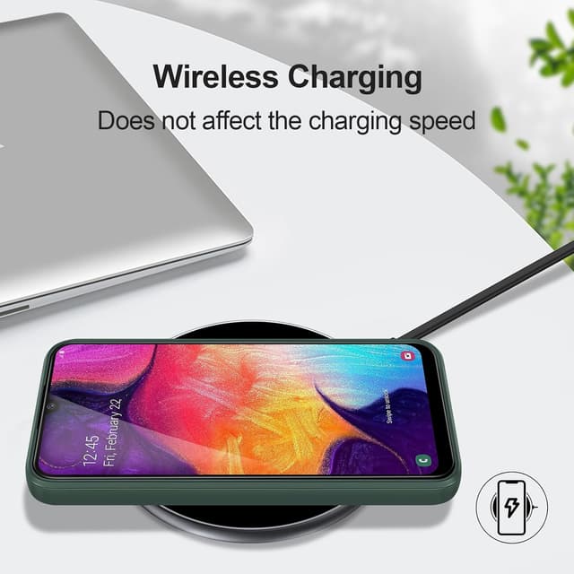 Thumbnail 6 de GiiYoon Liquid-Silicone Hülle für Samsung Galaxy A50/A30S/A50s – weiches Rundumschutz-Case in grün