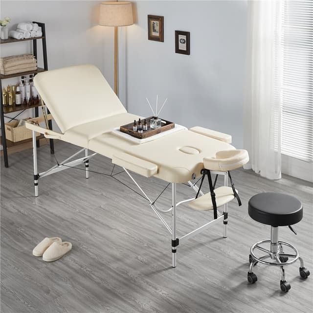 Detalle 2 de Yaheetech Camilla Masaje Plegable 3 Zonas 92 cm