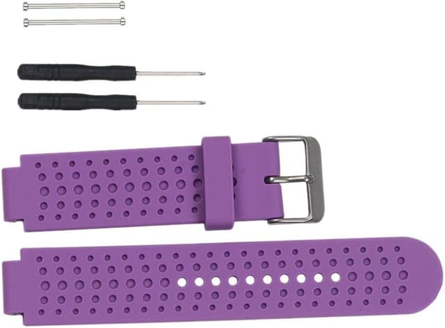 Detalle 2 de Huwokxix silicone watch strap compatible with Garmin Approach S20/S5/S6 and Forerunner models (adjustable replacement band)