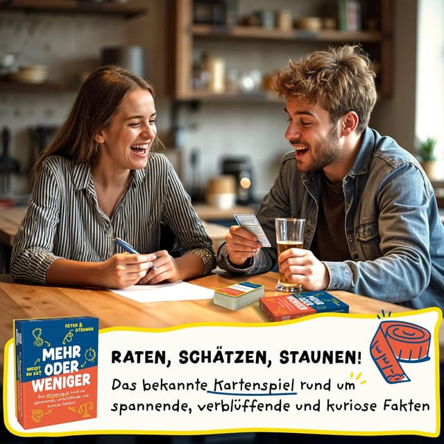 Detalle de Mehr oder Weniger Ratespiel 110 Karten 🎲