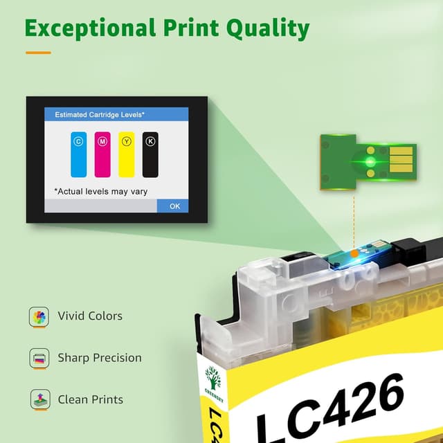 Detalle 2 de GREENSKY LC426 ink cartridges multipack (compatible with Brother LC426 series) for Brother MFC-J4335DW and MFC-J4540DWXL