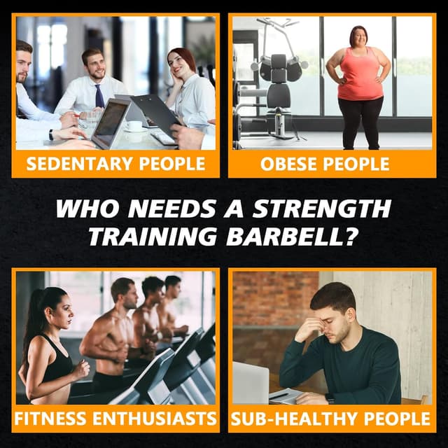 Thumbnail 6 de LAVVON Olympic EZ Curl Barbell Bar 47in (2-inch) with Spring Collars – 500lb capacity chrome curl bar