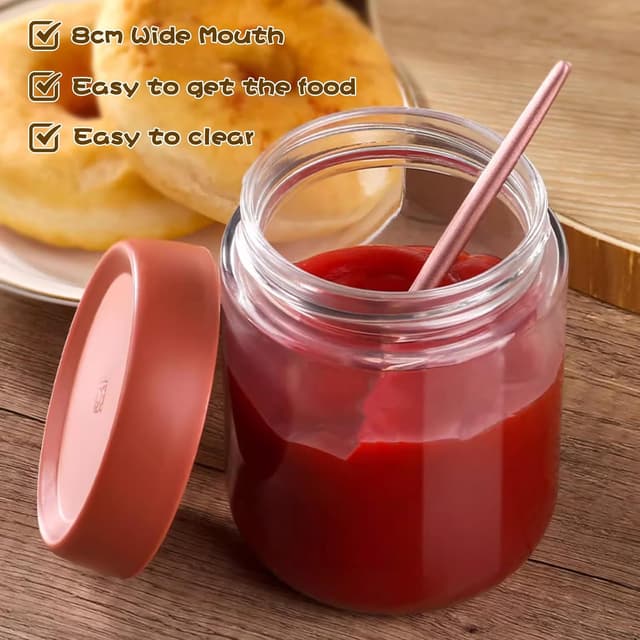 Thumbnail 4 de YUEYEE 300 ml Einmachglas 4er Pack đ„Ł