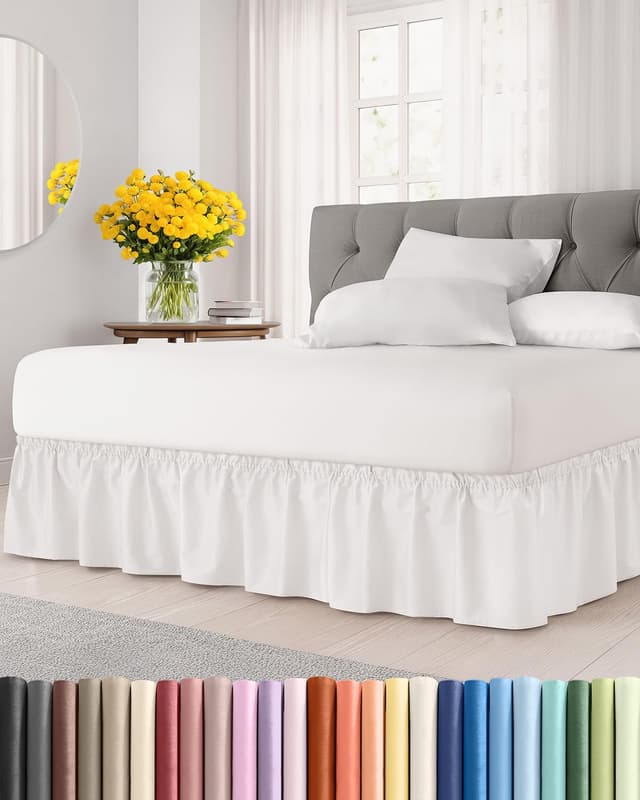 Detalle de Wrap Around Dust Ruffle Bed Skirt 15 Inch