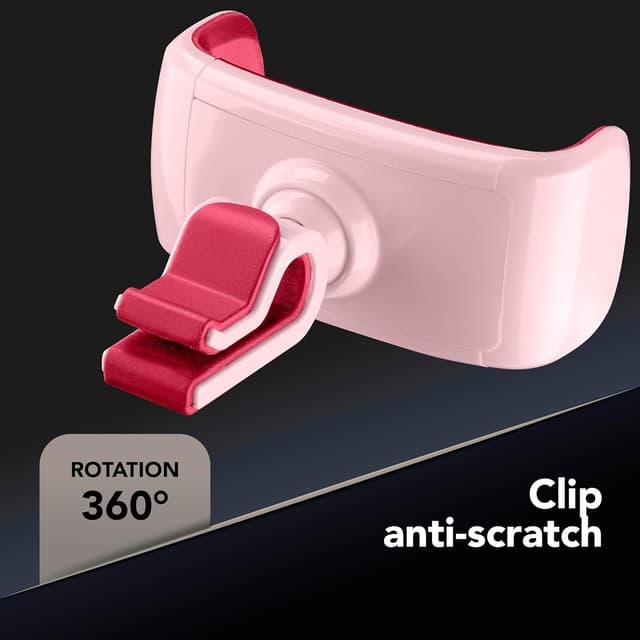 Detalle 2 de Cellularline Car Holder Universel pour smartphone – support voiture orientable à 360° (rose)