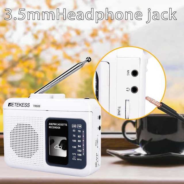 Thumbnail 5 de Retekess TR606 Registratore a cassette portatile 4,7x3,6