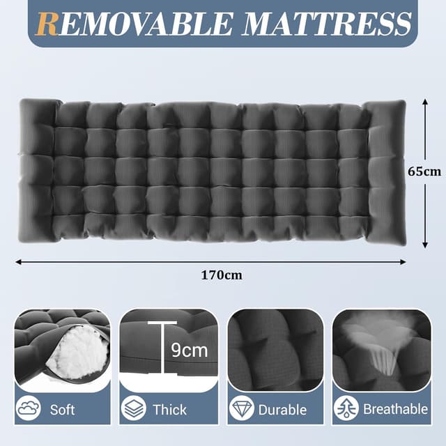 Detalle de UDPATIO Sonnenliege für Garten, 78 cm Liegefläche