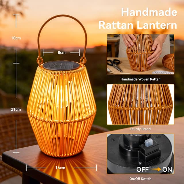 Detalle de Ollny solar garden lanterns 2-pack