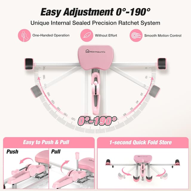 Detalle de WARMOUNTS Split Machine (Split Stretcher) – Adjustable leg stretcher up to 0–190° with 150kg steel frame