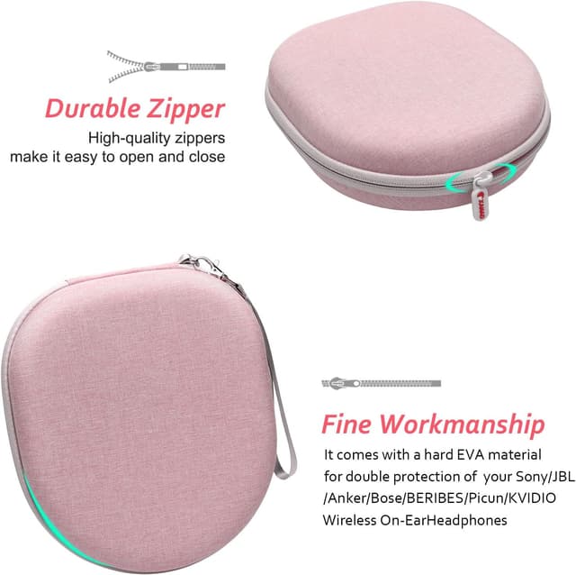 Detalle de XANAD Tasche für JBL Tune / Sony WH-CH Bluetooth-Kopfhörer (Rosa)