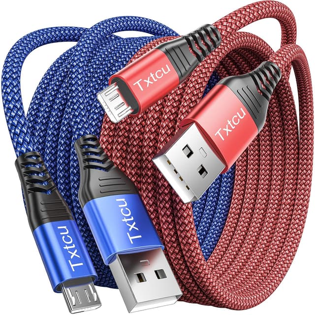 Detalle de Txtcu Micro USB Cable 3m pack — braided charger