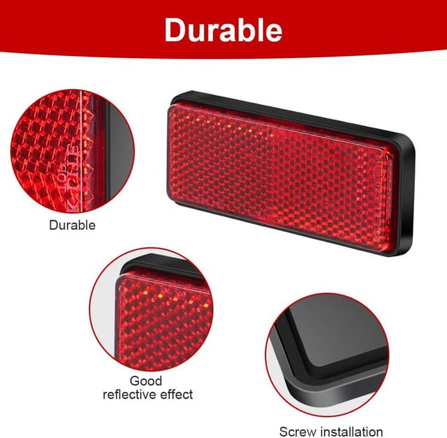 Detalle de AYBUY catarifrangente moto posteriore rosso, set da 4 pezzi (E4, tipo a vite)