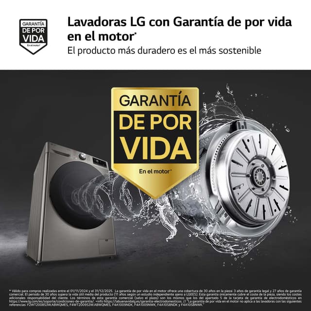 Thumbnail 5 de LG F4DR7009AGS lavadora secadora 9 kg/6 kg 1400 rpm