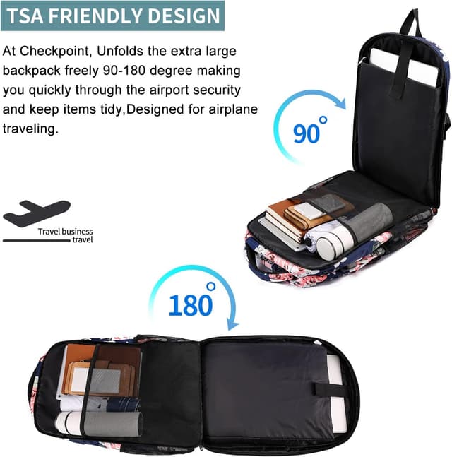 Thumbnail 6 de Großer Rucksack Damen mit USB und Laptopfach 50 L