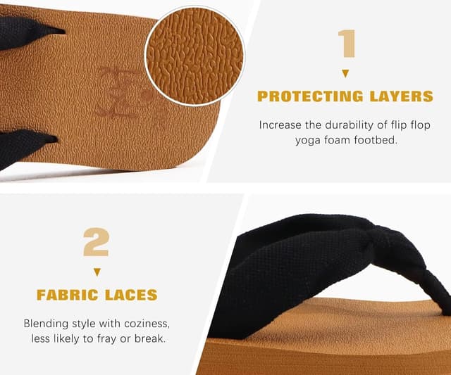 Thumbnail 4 de KuaiLu Flip Flops Arch Support Sandals