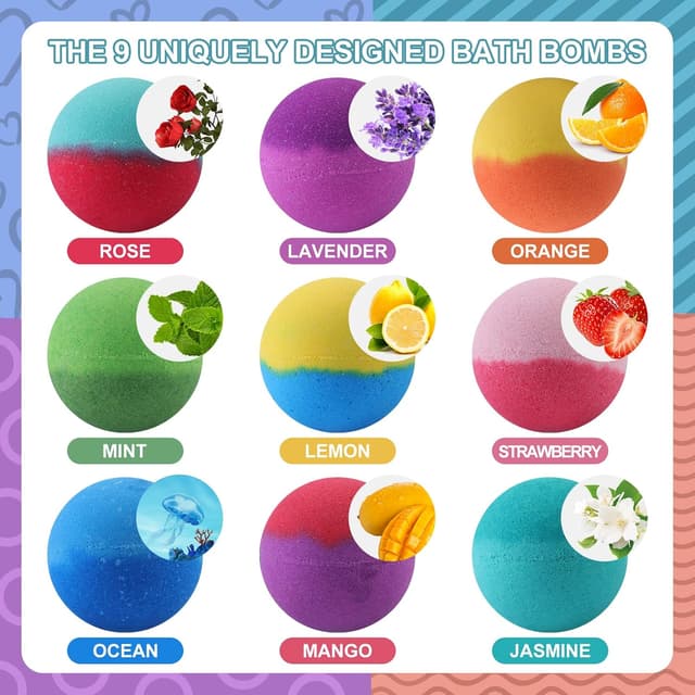 Thumbnail 1 de Maylawn Bath Bombs Gift Set 9-piece