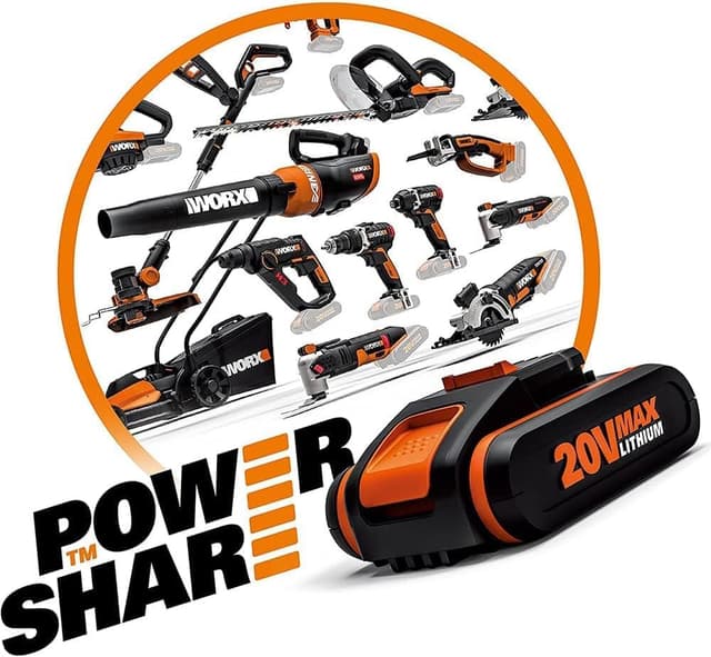 Detalle de WORX WA3883 caricatore 20V doppio rapido con Powershare (2 batterie in contemporanea)