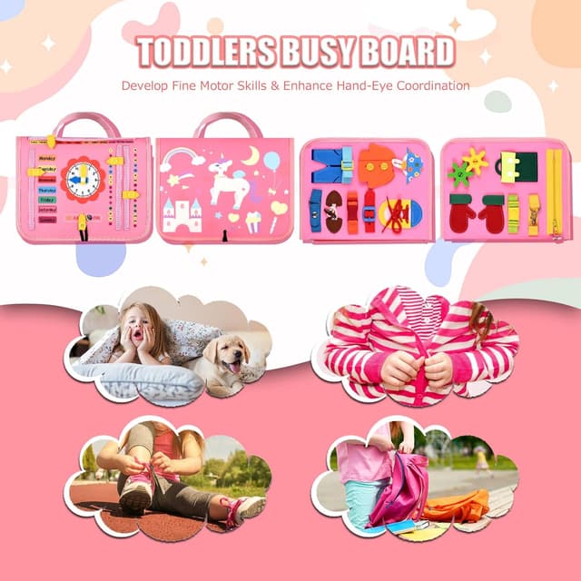 Detalle 2 de Busy Board Montessori Toys for Toddlers 1–6 Years