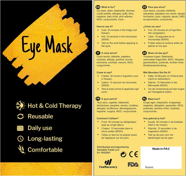 Thumbnail 6 de Maschera Occhi Gel Riutilizzabile 21x11 cm 🧖