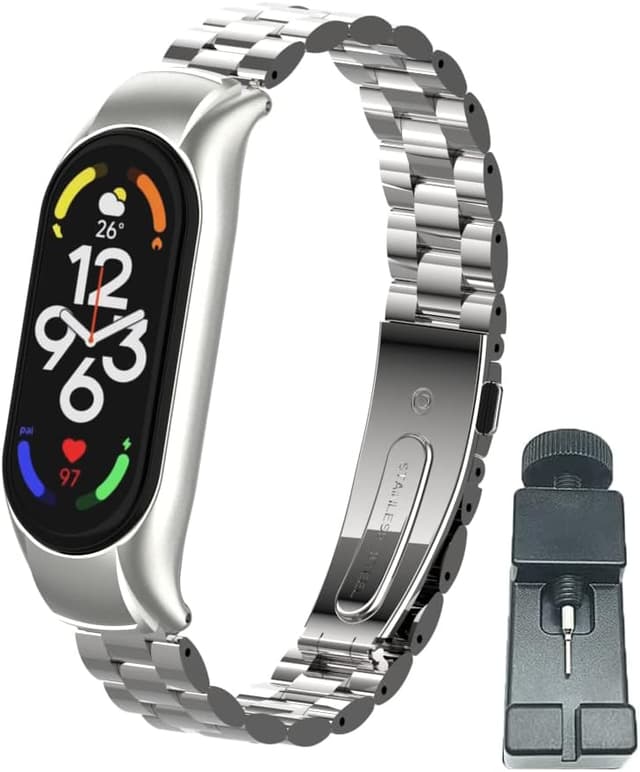 Detalle de Edelstahl-Armband für Xiaomi Mi Band 7 von nuosiweilang (316er Stahl, kompatibel)