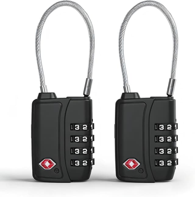 Detalle de Diyife TSA008 TSA-accepted luggage locks (2 pack) with 4-digit resettable code