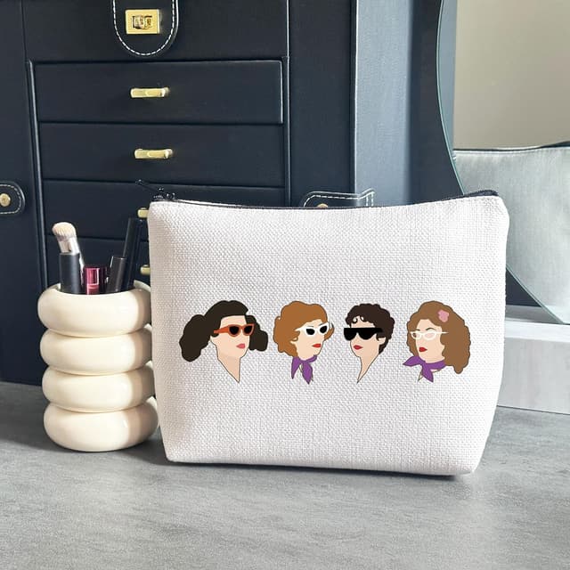 Detalle 2 de JTOUK The Grease Character Canvas Makeup Bag (Grease Musical Inspired) for Broadway lovers