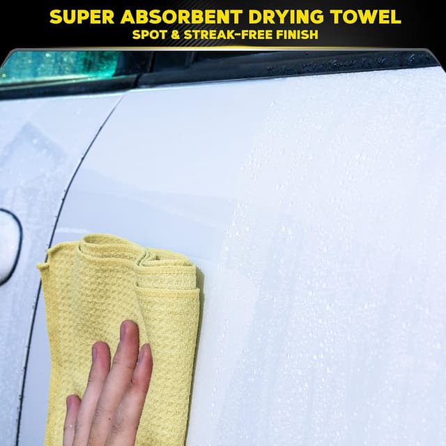 Detalle de Meguiar’s Water Magnet Microfiber Drying Towel (22" x 30"), Super Plush Scratch-Free Car Drying Towel, 1 Pack