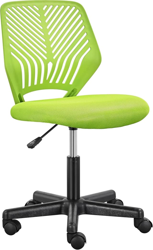 Detalle de Yaheetech sedia ufficio girevole senza braccioli in rete traspirante, altezza regolabile (portata 136 kg) verde