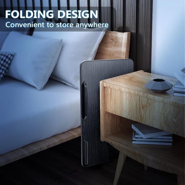 Detalle 2 de iCare Laptoptisch höhen- und winkelverstellbar für Bett, Sofa & Couch (53 x 30 cm, Schwarz)